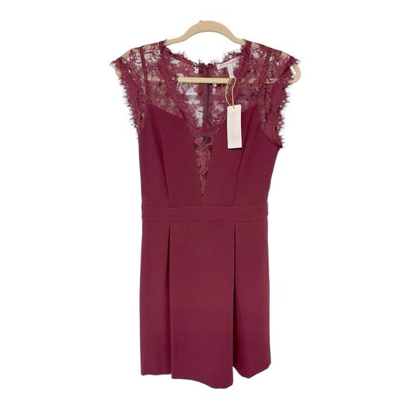 BCBGeneration Lace Insert Skater Dress Size 6 - Picture 2 of 13